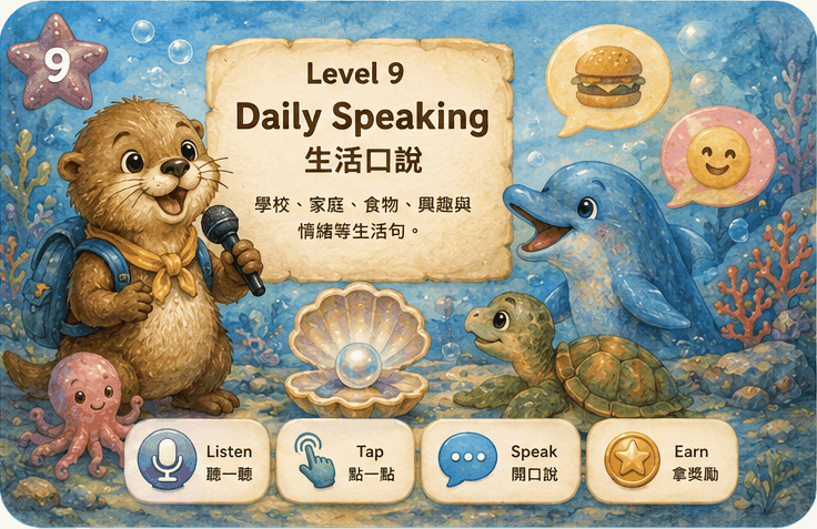 Level 9 Daily Speaking watercolor art